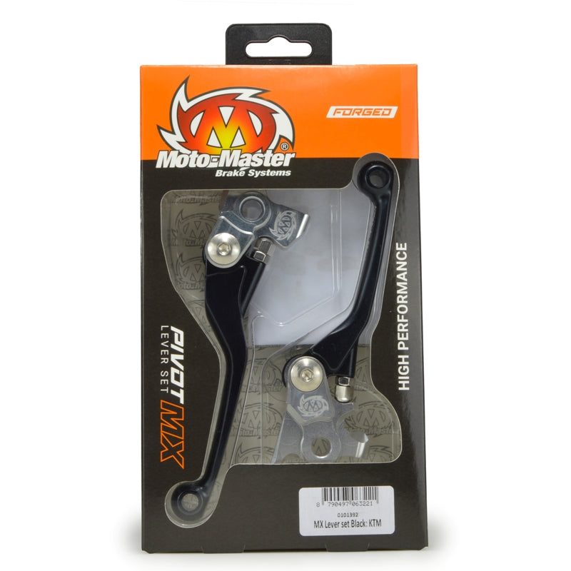 MOTO MASTER MX PIVOT LEVER SET BLACK HONDA CRF450R 21-ON CRF450RX 21-ON