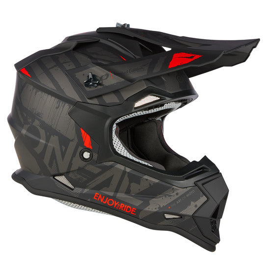 O'Neal Youth 2SRS GLITCH Helmet - Black/Grey