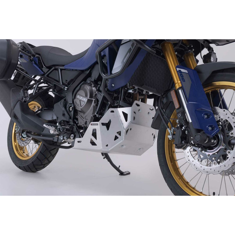 BASH PLATE SW MOTECH SILVER SUZUKI V STROM 800 22-ON