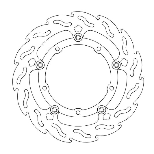 BRAKE DISC FRONT RIGHT MOTO MASTER FLAME 282MM FLOATING YAMAHA MT07 TRACER XSR700 XT700Z TENERE