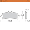 BRAKE PADS MOTO MASTER FRONT ROAD PRO SINTERED DUCATI KAWASAKI KTM MV SUZUKI YAMAHA