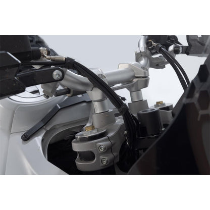 HANDLEBAR BAR RISER SW MOTECH 28MM HANDLEBARS SILVER DUCATI DESERT X 22-ON