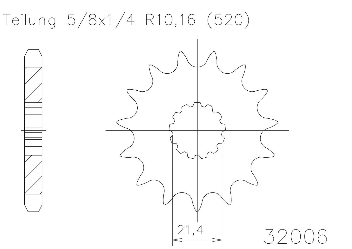 SPROCKET FRONT MOTO MASTER 14T KAWASAKI YAMAHA