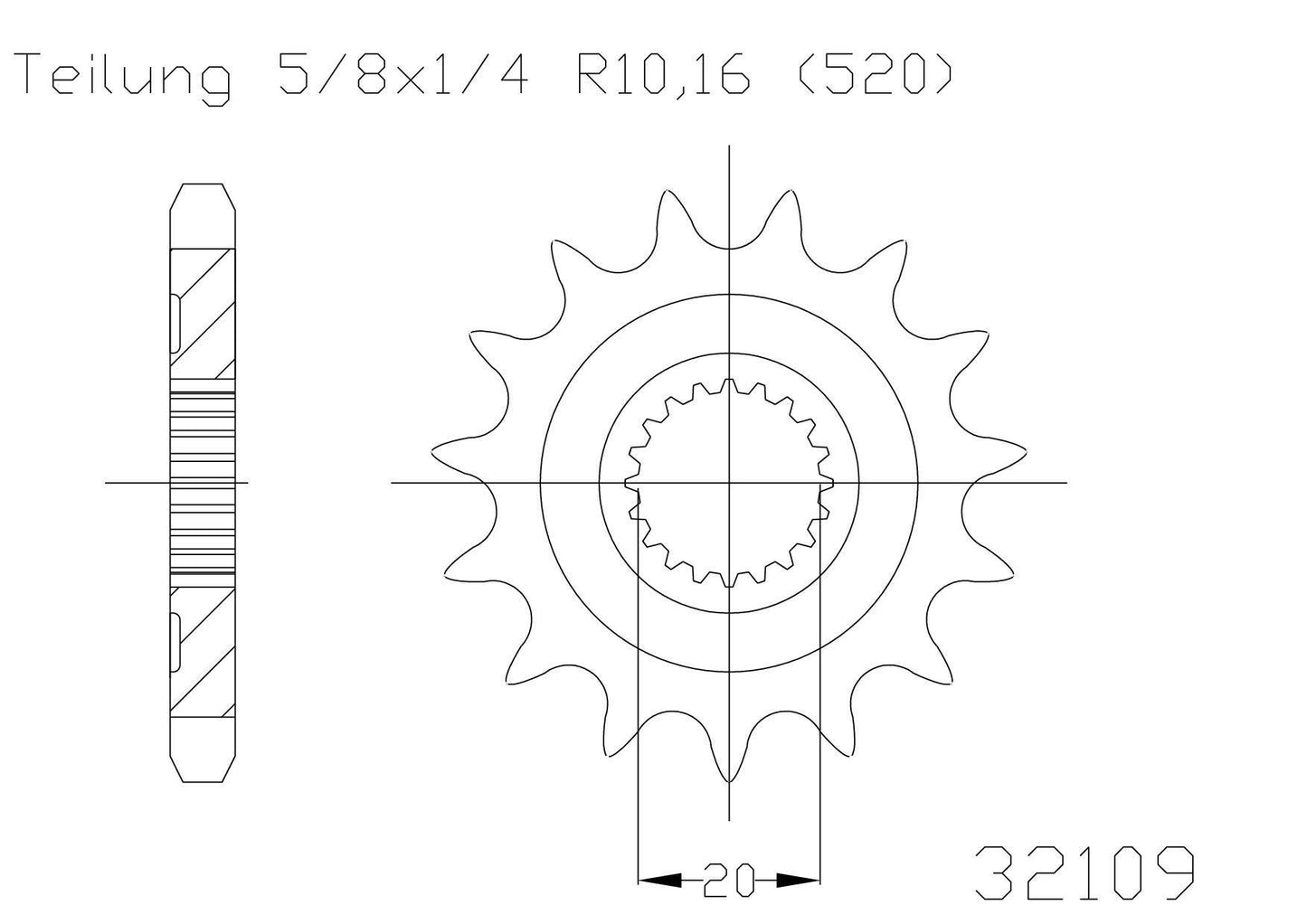 SPROCKET FRONT MOTO MASTER YZ125 YZ250F YZ250FX WR250F WR250R EC250F EC300F EC450F 12T