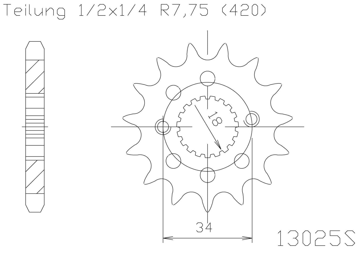 SPROCKET FRONT MOTO MASTER MADE IN HOLLAND HONDA CRF150R 07-23 14T