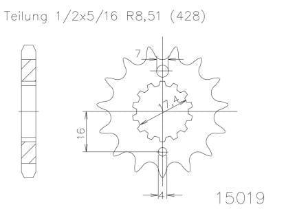 SPROCKET FRONT MOTO MASTER MADE IN HOLLAND YAMAHA YZ85 02-23 13T