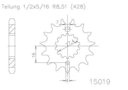 SPROCKET FRONT MOTO-MASTER MADE IN HOLLAND YAMAHA YZ85 02-23 14T