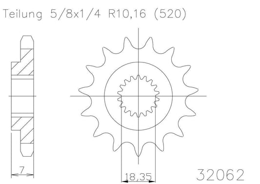 SPROCKET FRONT MOTO MASTER MADE IN HOLLAND SUZUKI RM125 81-10 RMZ250 07-12 13T