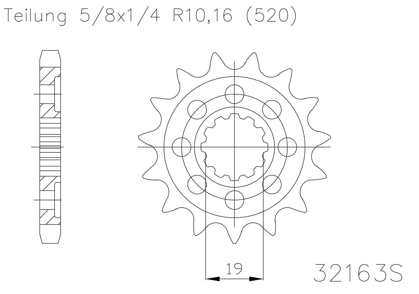 SPROCKET FRONT MOTO MASTER HUSQVARNA TC250 09-13 TE250 TXC250 10-13 TE310 11-12 TXC310 12-13 13T