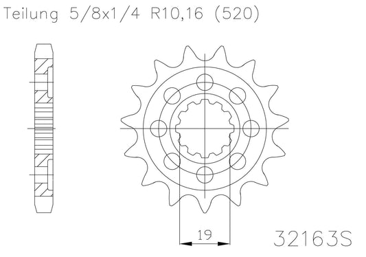 SPROCKET FRONT MOTO MASTER HUSQVARNA TC250 09-13 TE250 TXC250 10-13 TE310 11-12 TXC310 12-13 13T