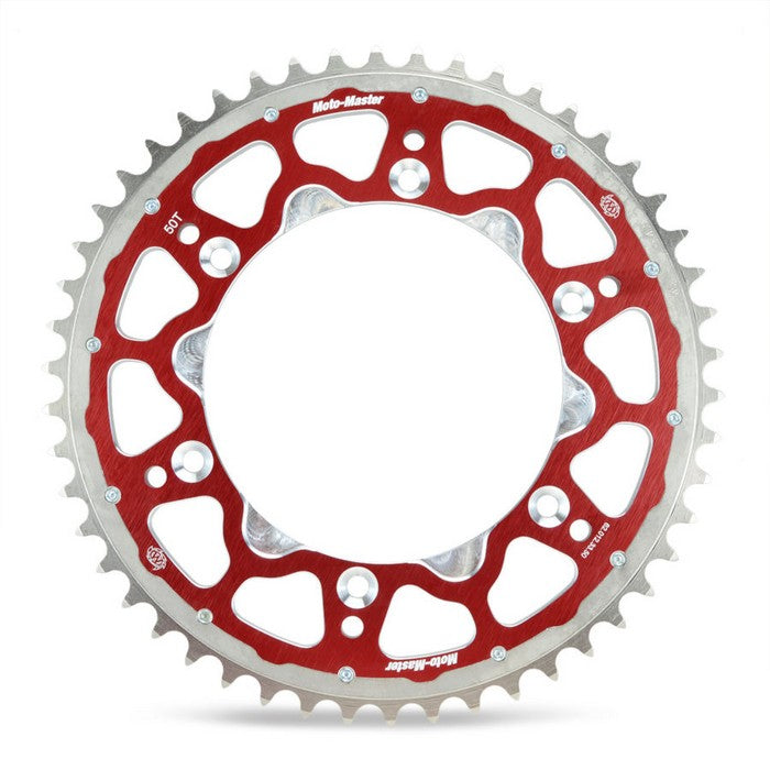 *SPROCKET REAR MOTO MASTER FUSION DUAL RING GAS GAS HUSQVARNA SHERCO RED