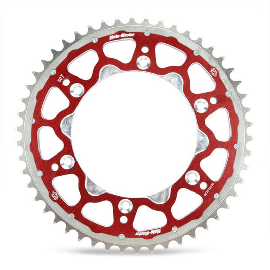 *SPROCKET REAR MOTO MASTER FUSION DUAL RING GAS GAS HUSQVARNA SHERCO RED