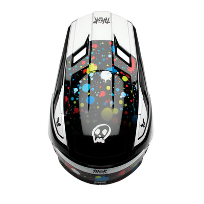 THOR HELMET FLEET SPLAT BLACK YOUTH