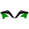 RADIATOR SHROUDS RTECH GREEN BLACK KAWASAKI KX450F 06-08