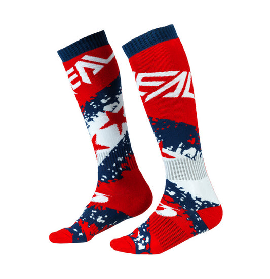 O'Neal PRO MX Stars Sock - Red/Blue