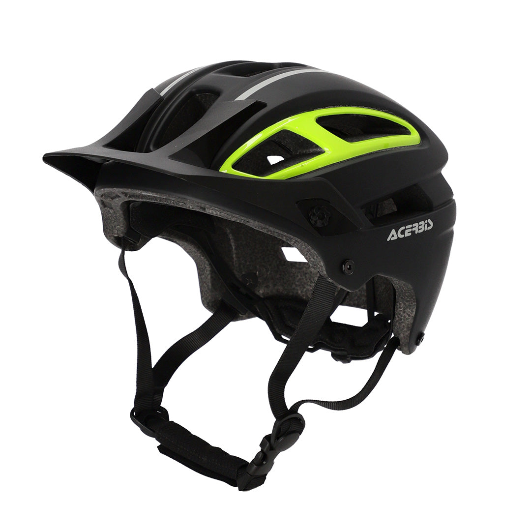 Doublep MTB Helmet Black Yellow Fluro