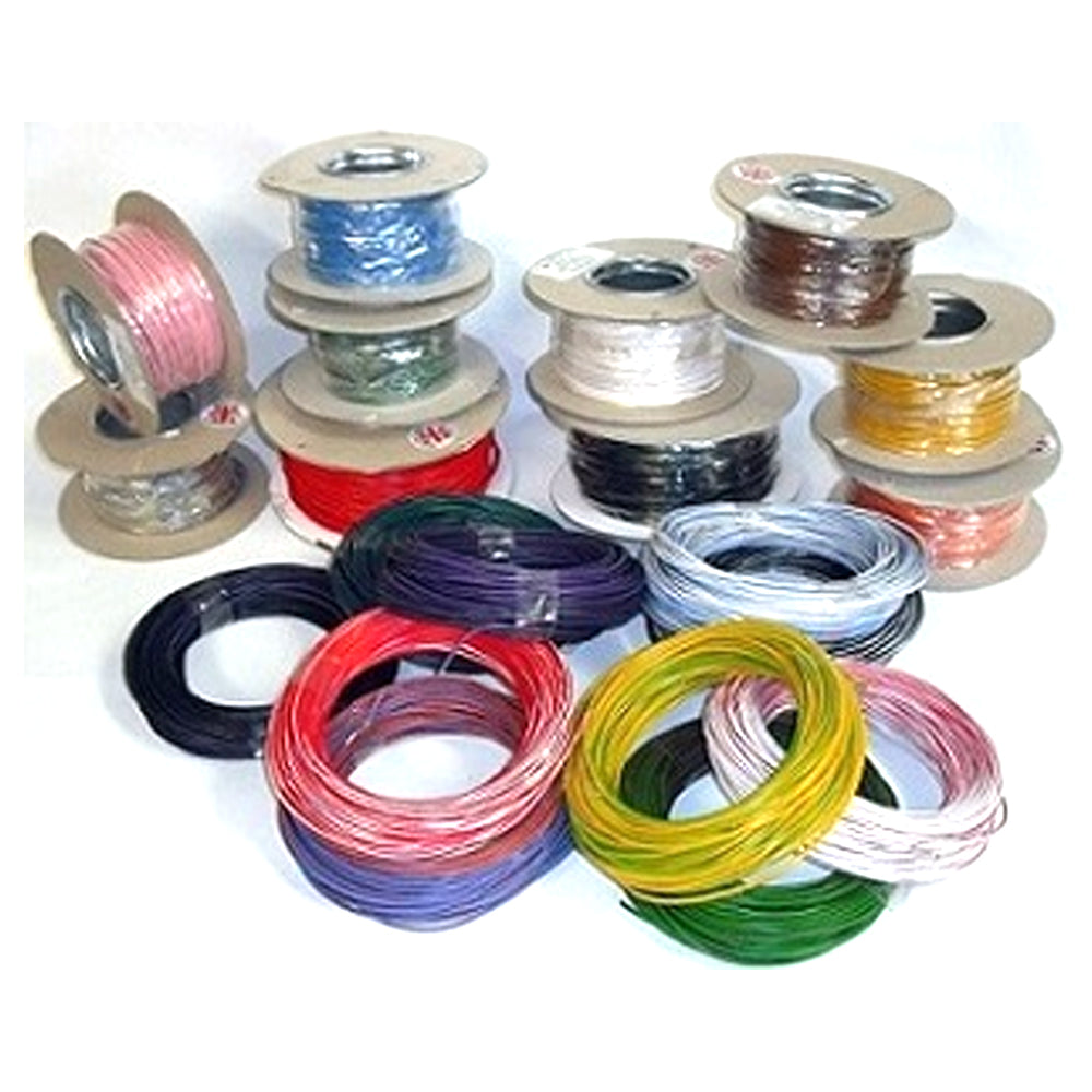 BIKER'S TOOLBOX 1MM SINGLE COLOUR WIRE - PINK PER METRE