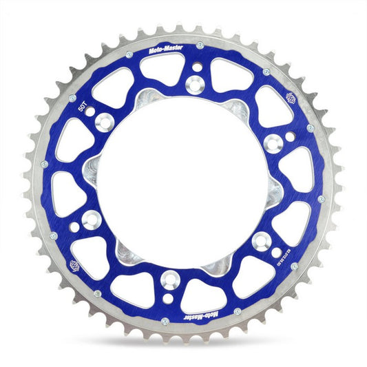 SPROCKET REAR MOTO MASTER FUSION DUAL RING 50T BLUE YAMAHA TTR WR YZ