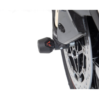 FRONT AXLE SLIDER KIT SW MOTECH TRIUMPH TIGER XC XCA XCX XR XRT XRX SPEED TRIPLE R RS S YAMAHA XT700