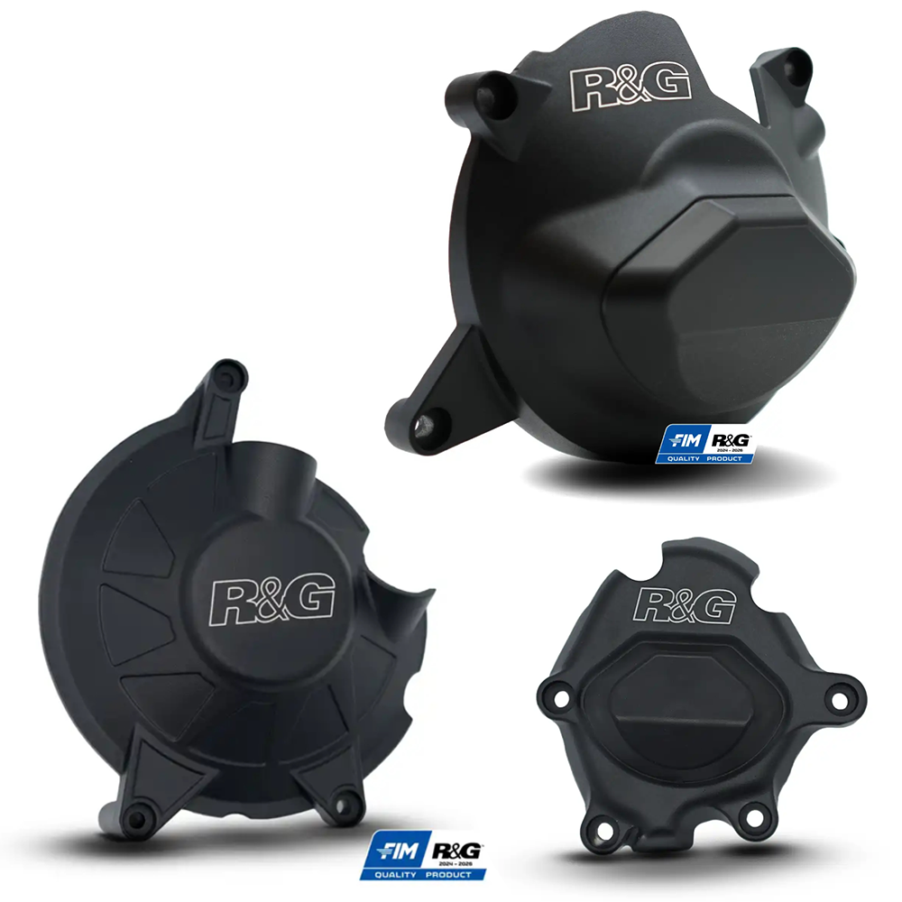 Engine Case Cover Kit Yamaha XSR900 22-/XSR900 GP24- & YZF-R9 25- Black R&G