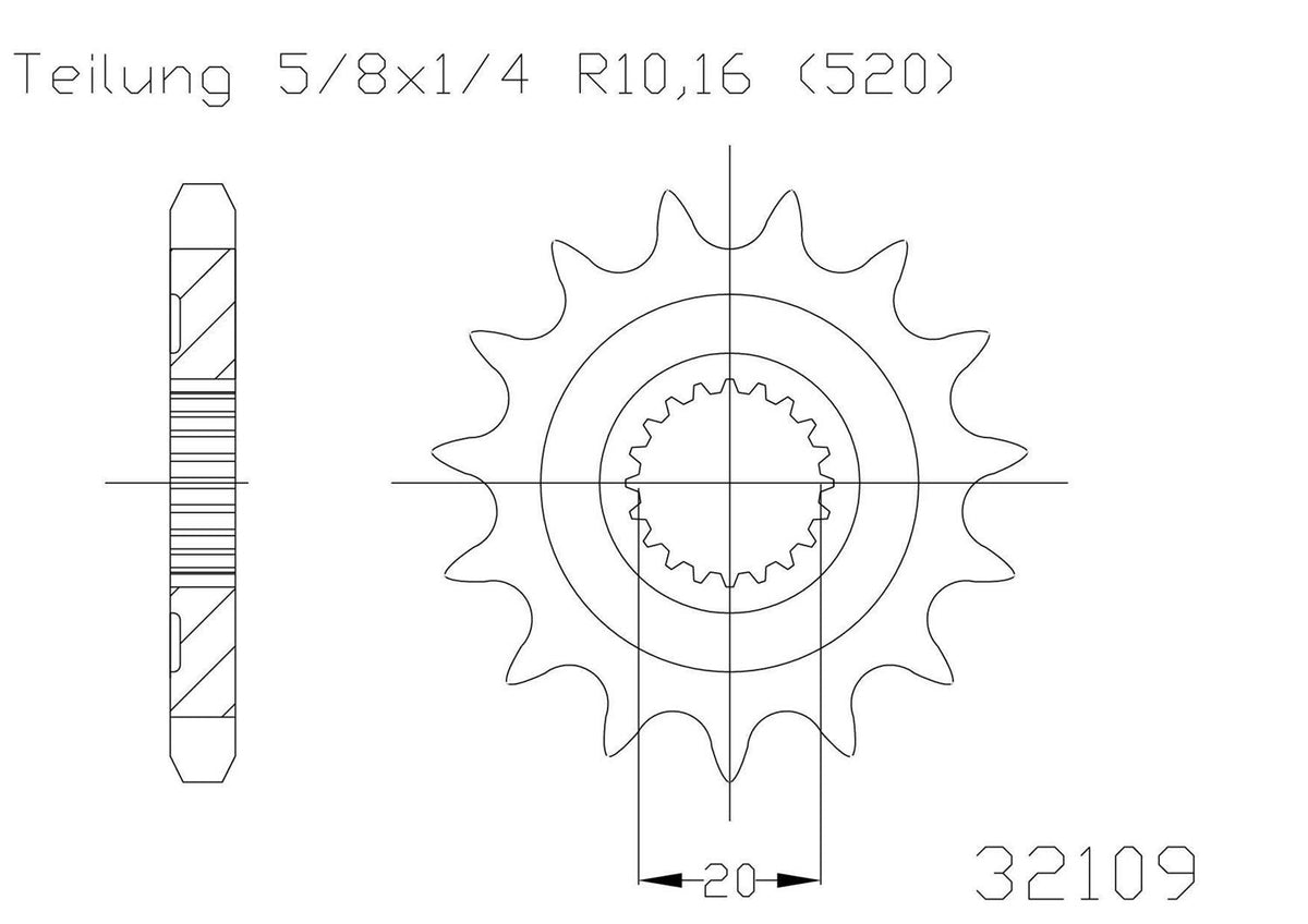 SPROCKET FRONT MOTO MASTER STEEL 12T GAS GAS YAMAHA