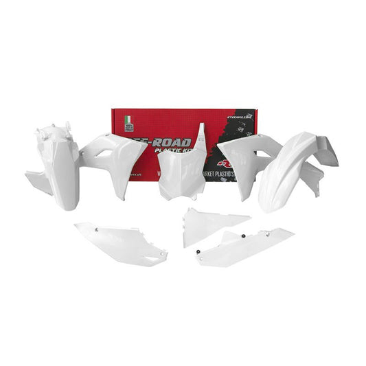 PLASTICS KIT RTECH 5 PIECE WHITE KAWASAKI KX250F 25-ON KX450F KX450X 24-ON