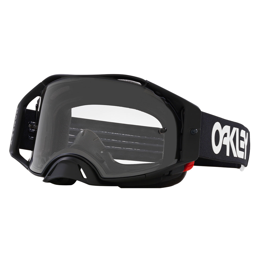 AirBrake MX Goggle Black White B1B w Clear Lens