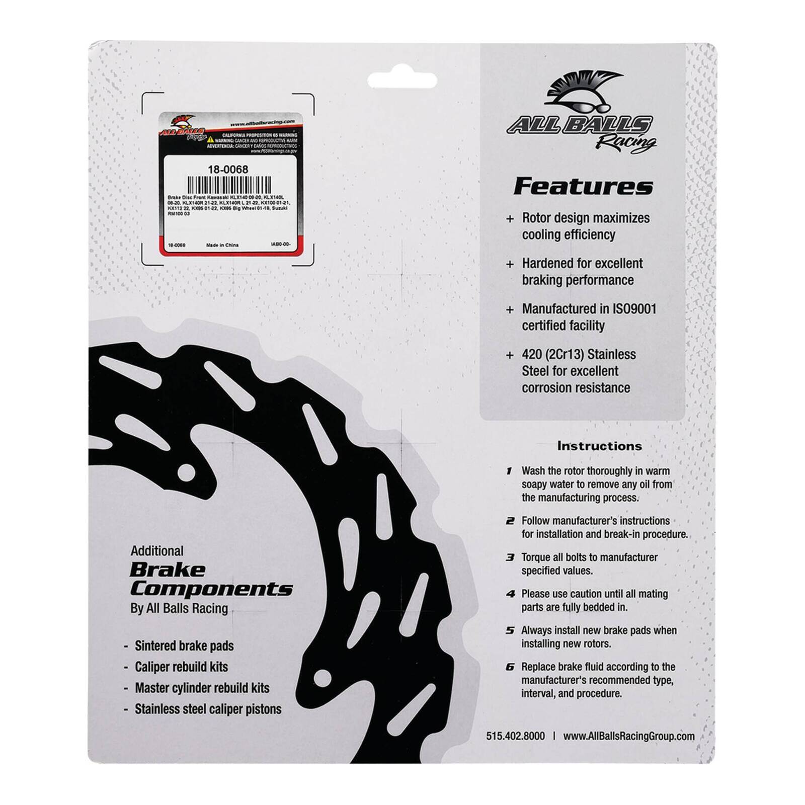 Brake Disc Front 18-0068