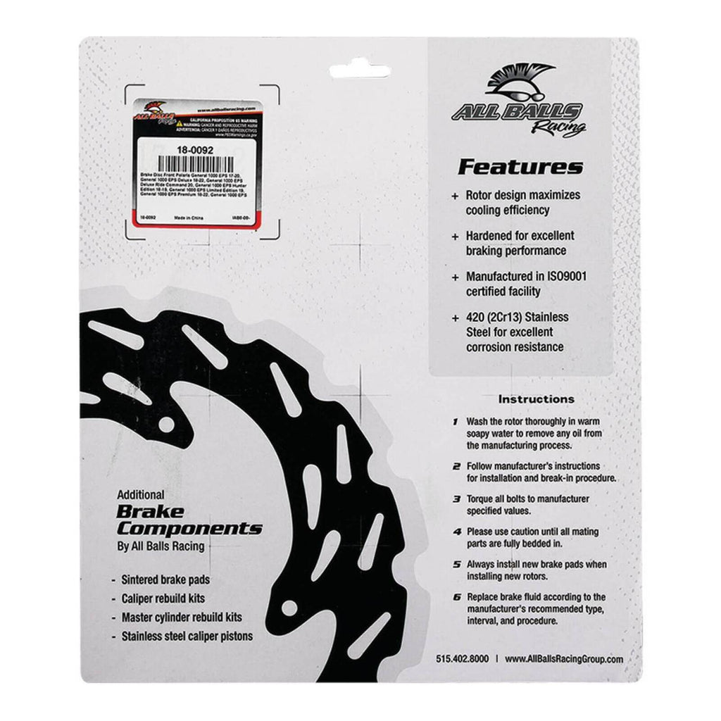 Brake Disc Front / Rear 18-0092