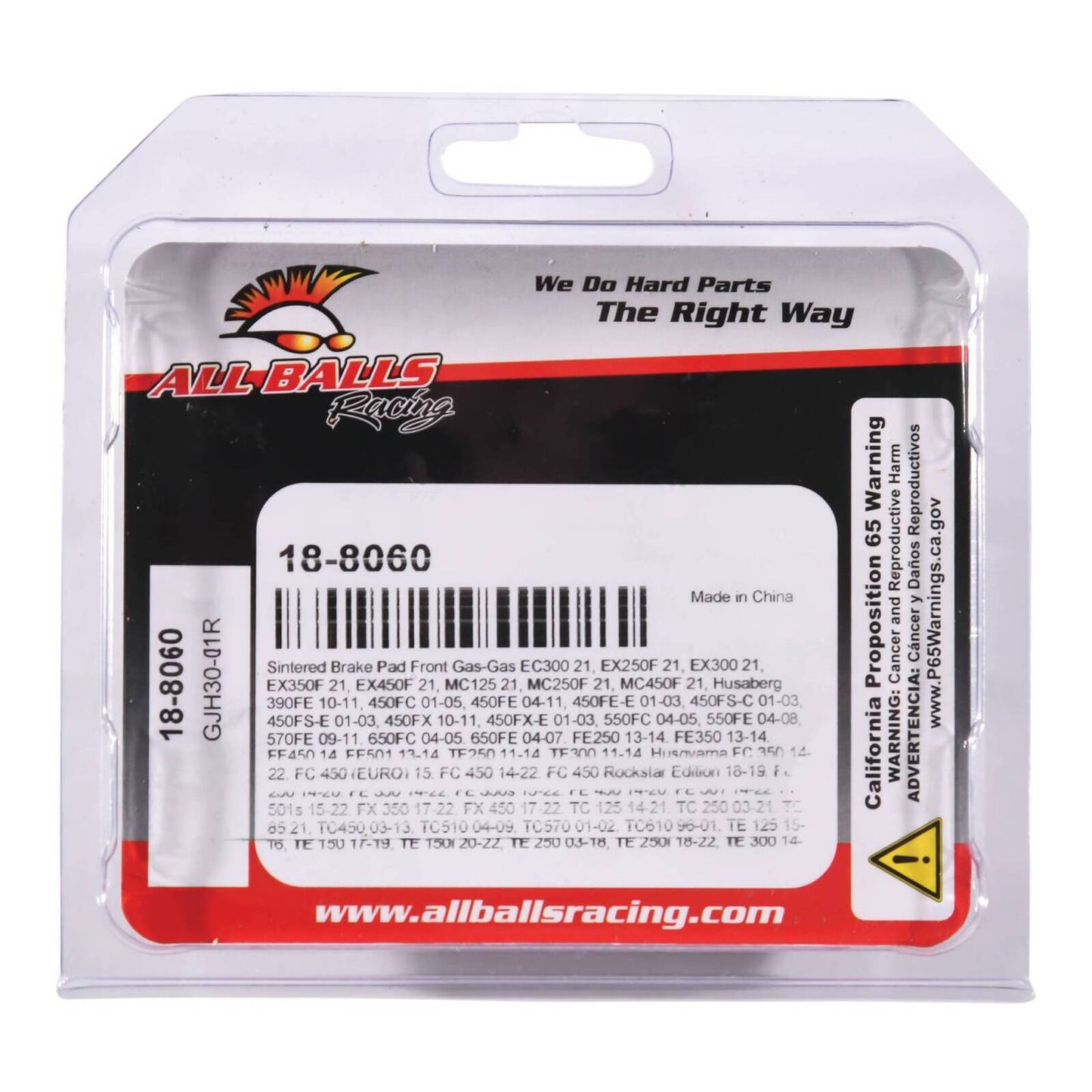 Sintered Brake Pad Front / Rear 18-8060