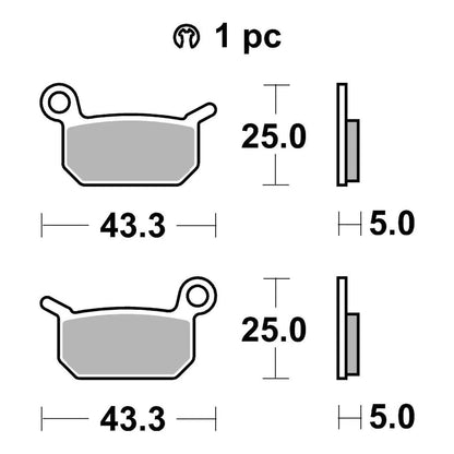 Brembo Upgrade Sinter Front Brake Pads 07GR70SX
