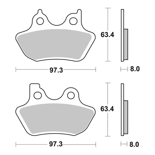 Brembo Prime Sinter Rear Brake Pads 07HD16SP
