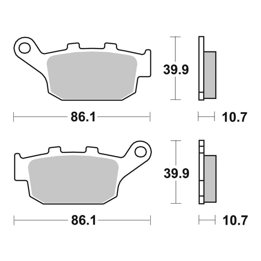 Brembo Prime Sinter Rear Brake Pads 07HO27SP