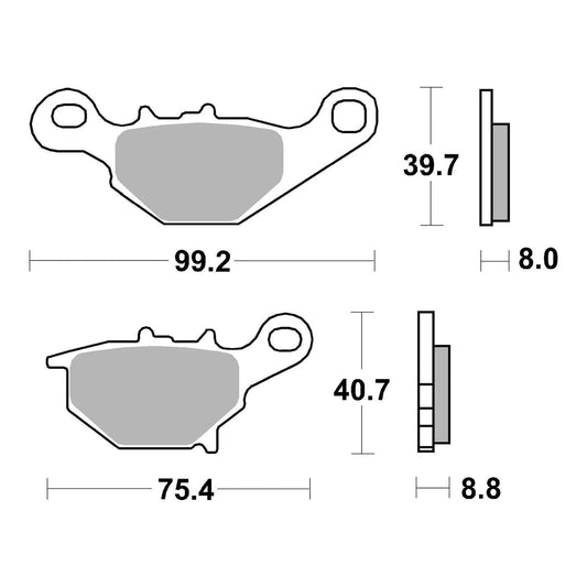 Brembo Prime Sinter Rear Brake Pads 07SU31SD