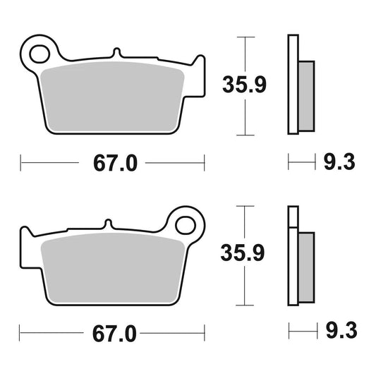 Brembo Prime Sinter Rear Brake Pads 07YA41SD