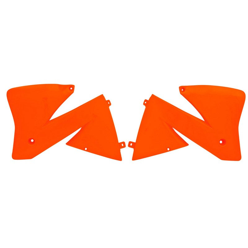 RADIATOR SHROUDS  RTECH KTM 200EXC 250EXC 400EXCF 520EXCF 01-02 400SXF 520SXF 2000 ORANGE