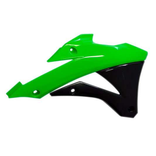 RADIATOR SHROUDS KX85 14-21 KX100 14-21 GREEN/BLACK