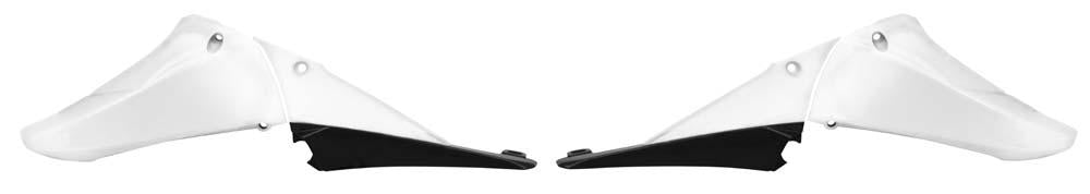 RADIATOR SHROUDS UPPER RTECH YZ450F 10-13 WHITE BLACK