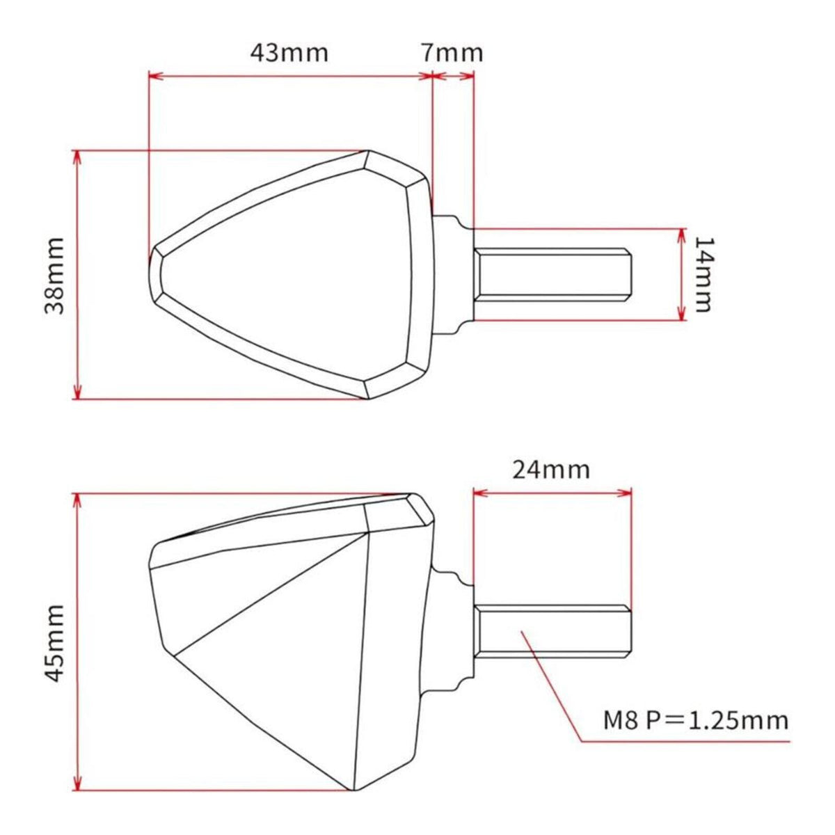 DRC 601 LED FLASHER 12V ORANGE 2PCS
