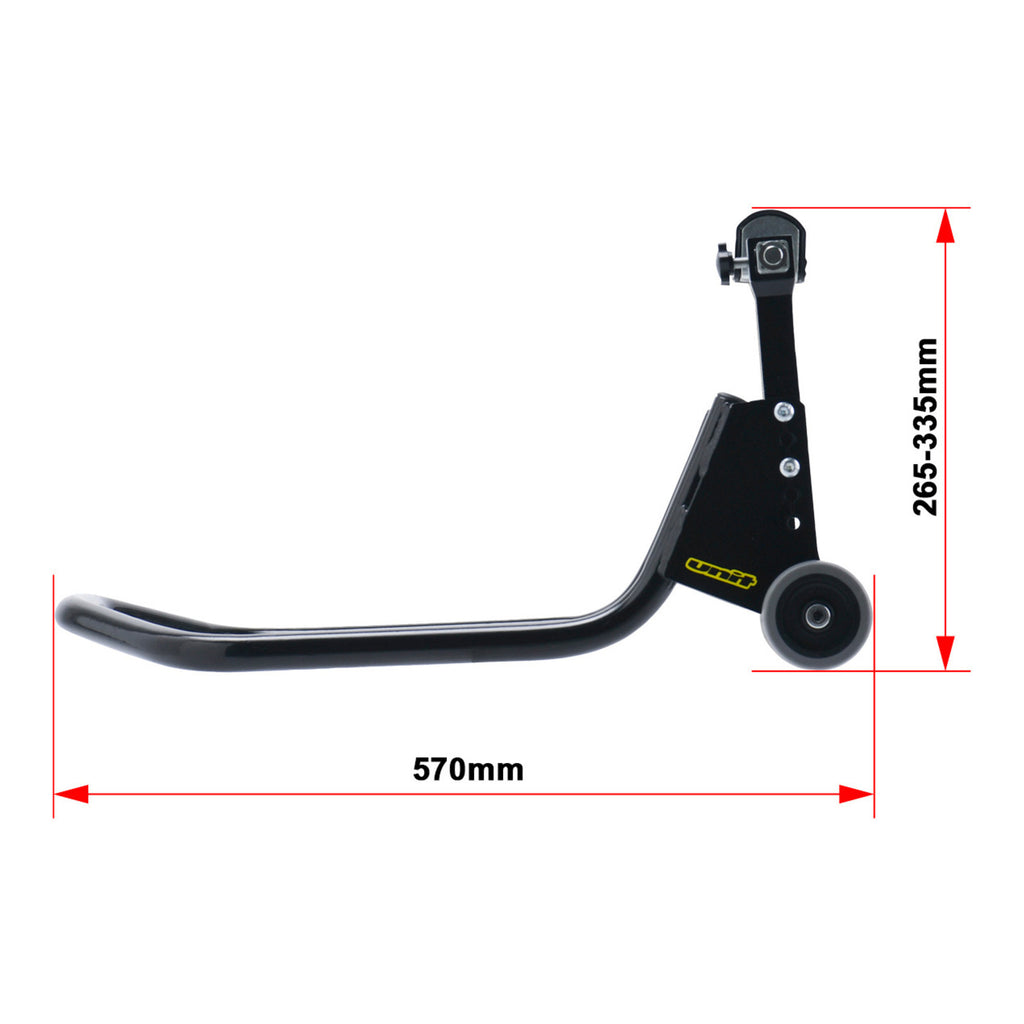 UNIT Street Bike Rear Paddock Adjustable Stand - Black