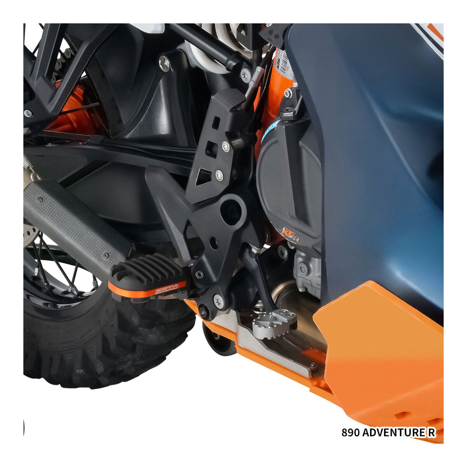 Zeta Adventure Foot Pegs KTM – Orange