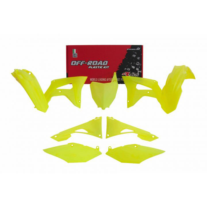 PLASTICS KIT RTECH HONDA CRF250R 19-21 CRF450R 19-20 FLURO YELLOW