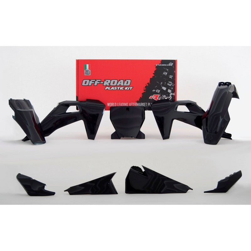 PLASTICS KIT RTECH INCLUDES FRONTFENDER, REAR FENDER, SIDEPANELS, AIR BOX COVER & FRONT NUMBER PLATE