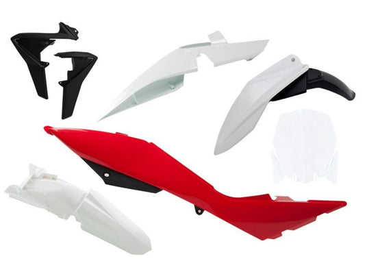 PLASTIC RTECH FRONT / REAR FENDERS SIDEPANEL& RADIATOR SHROUD& FRONT NUMBERPLATE TC449 511 TE449 511