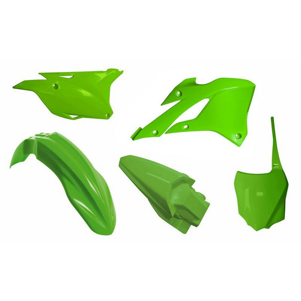 PLASTICS KIT RTECH 5 PIECES KAWASAKI KX85 KX100 KX112 22-23 GREEN