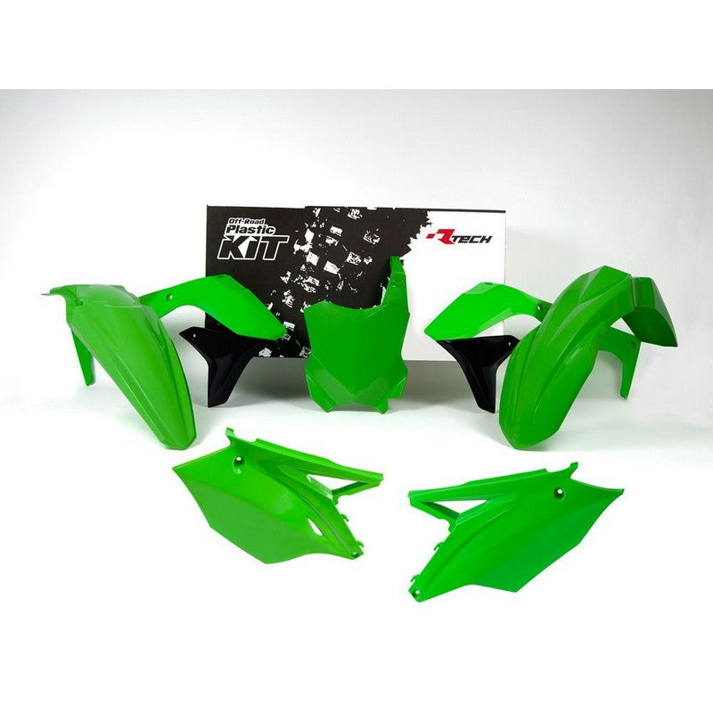 PLASTICS KIT RTECH W/ FRONT&REAR FENDERS SIDEPANELS& RADIATOR SHROUDS&FRONT NUMBERPLATE KX450F 16-