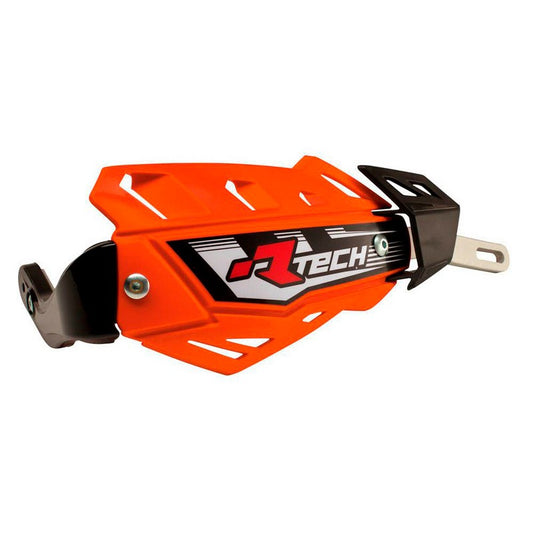 HANDGUARDS RTECH UNIVERSAL OFF ROAD FLX WITH ALUMINIUM BAR ORANGE