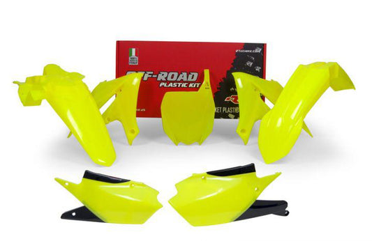 PLASTIC KIT RTECH FRONT & REAR FENDERS, SIDEPANELS & RADIATOR SHROUDS UPPER LOWER NUMBER BOARD