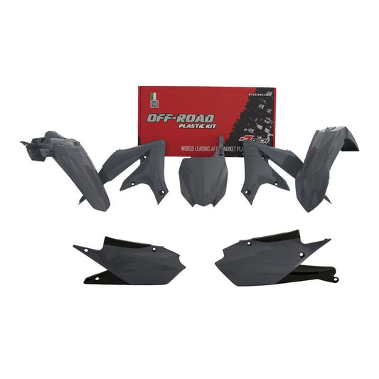 PLASTIC KIT RTECH FRONT & REAR FENDERS, SIDEPANELS & RADIATOR SHROUDS UPPER LOWER NUMBER BOARD