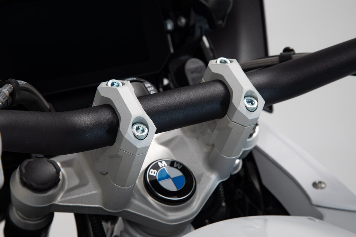 HANDLEBAR RISER SW MOTECH RAISE 40MM OPTIMISE THE SITTING POSITION ALUMINUM ALLOY SILVER